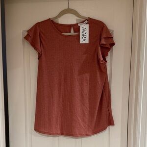 Ces Femme Terracotta Short Sleeve Top